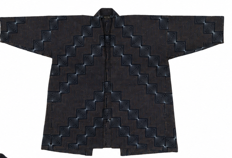 Sashiko One Jacket Inspired from Ganzezashi | Keiko Futatsuya