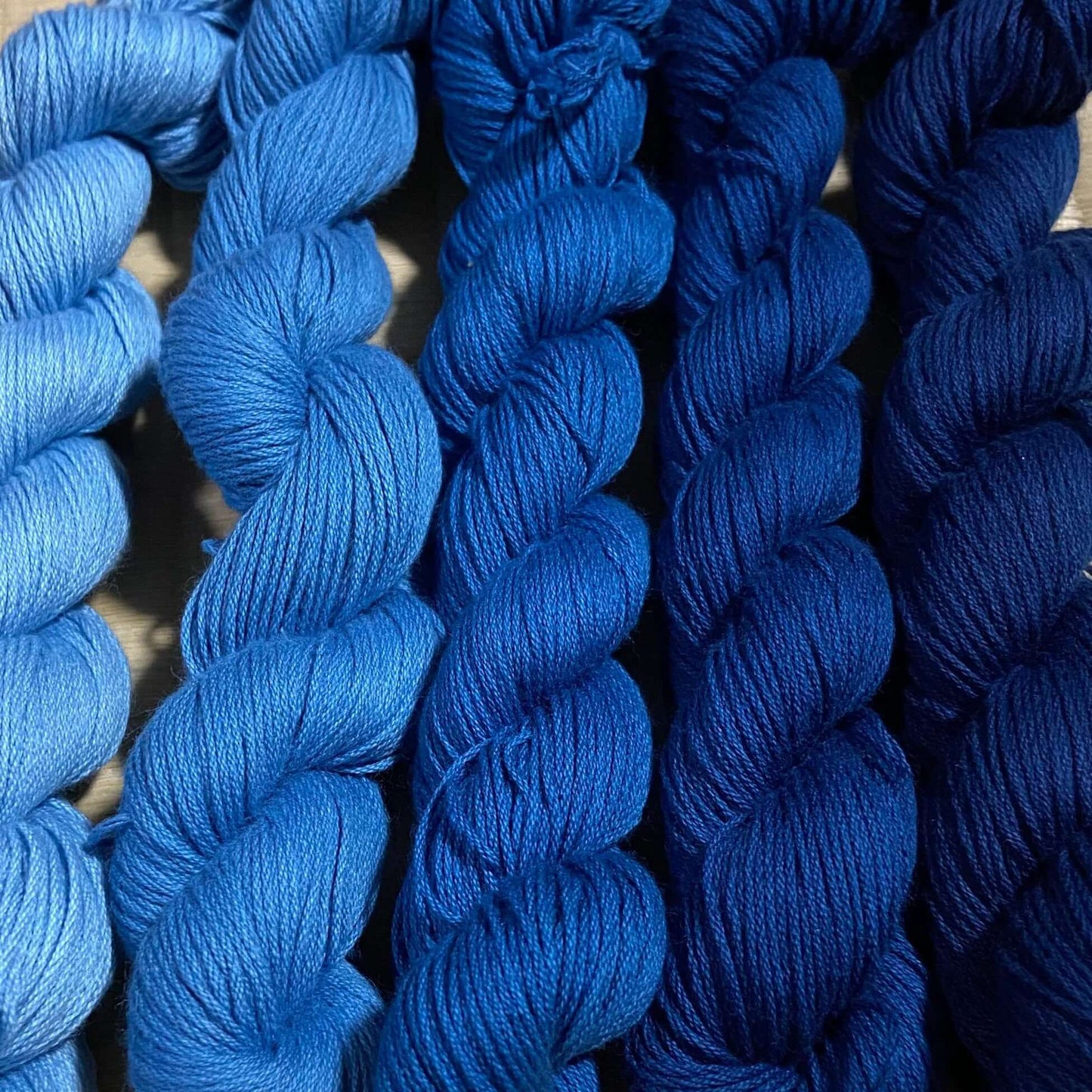 Indigo Dyed Sashiko Thread 5 Shades Sets