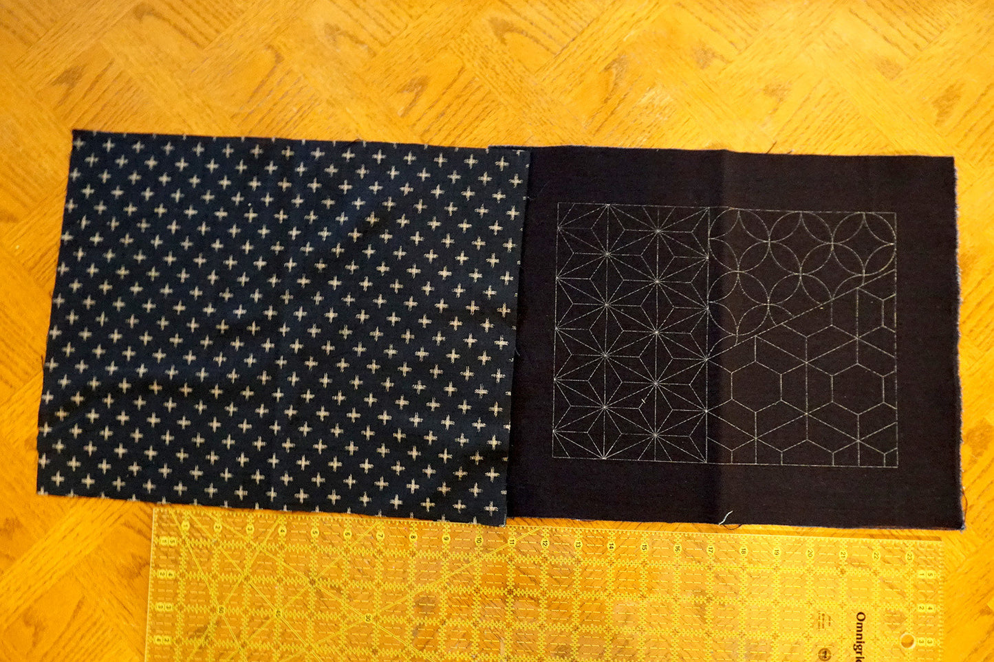 Fabric for Sashiko - Keiko Design Pattern (19) - Sashiko Practice Package Available