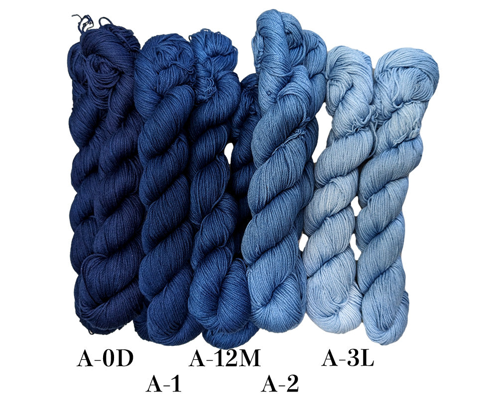 Indigo Dyed Sashiko thread | 5 Shades Batch