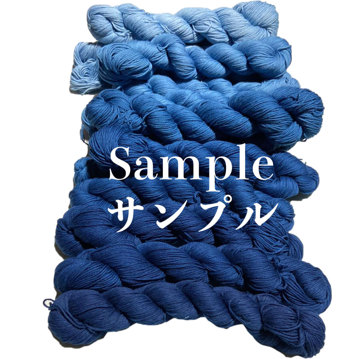 Indigo Dyed Sashiko Thread 5 Shades Sets