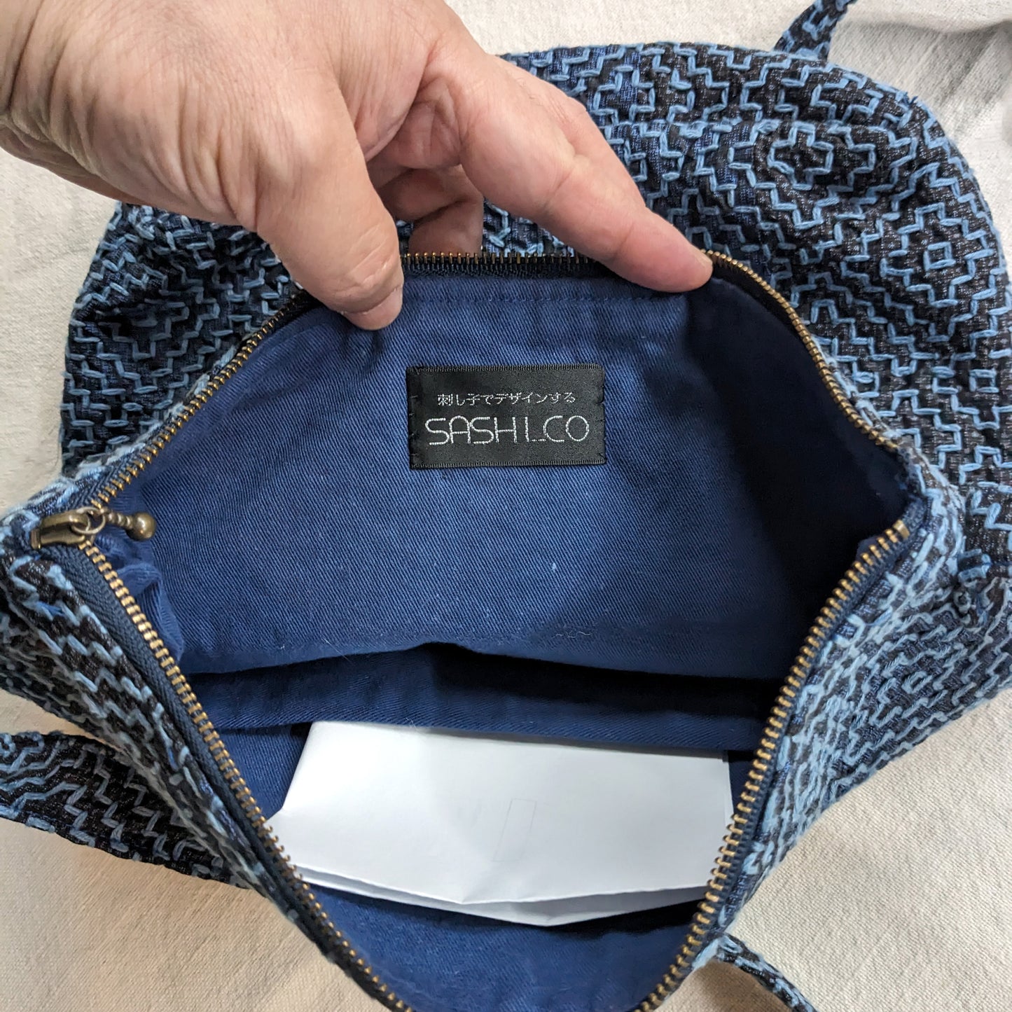 Sashiko Bag with Oshima #SB01 | by Sashi.Co & Keiko Futatsuya