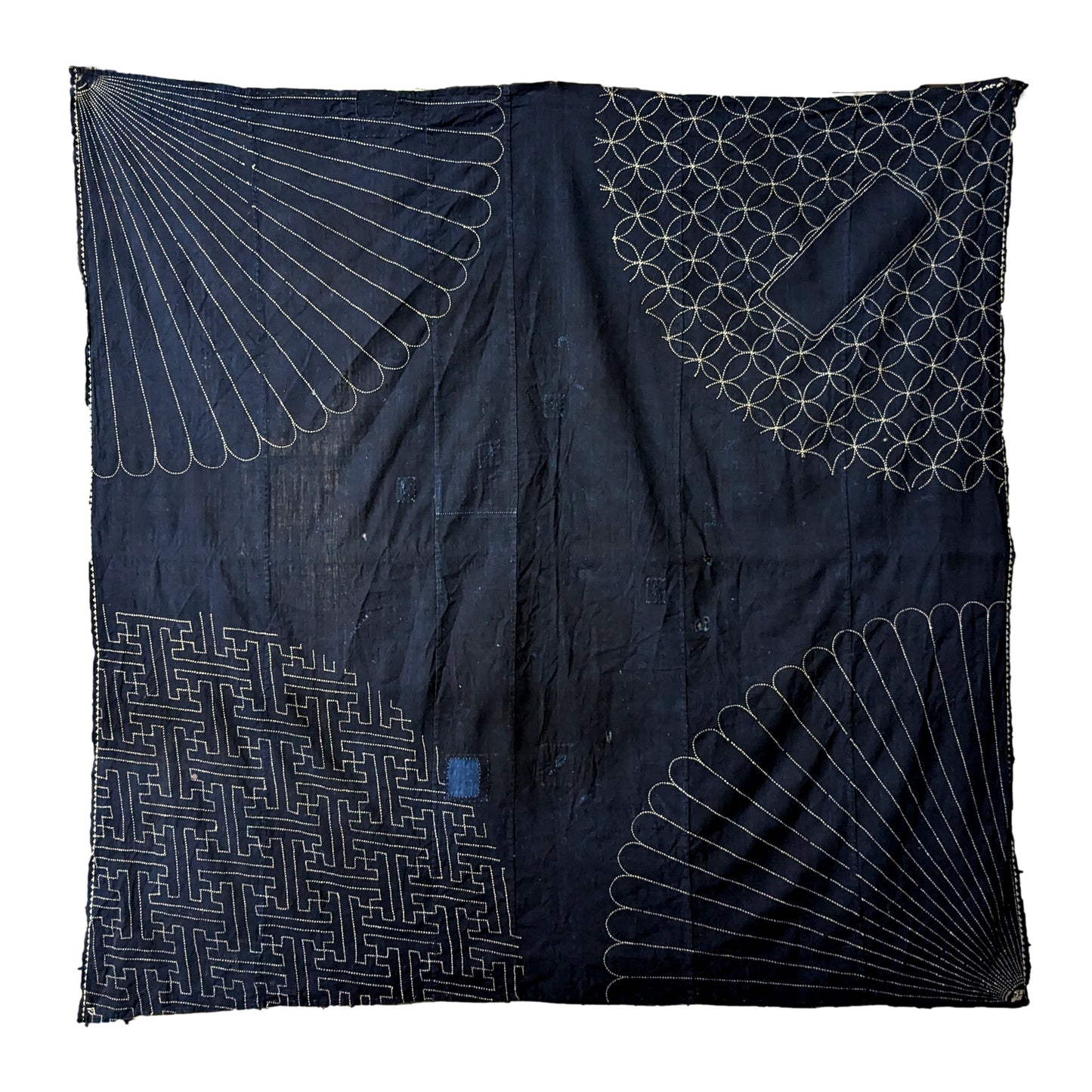 Vintage Japanese Furoshiki #0123 - To be Boro Fabric