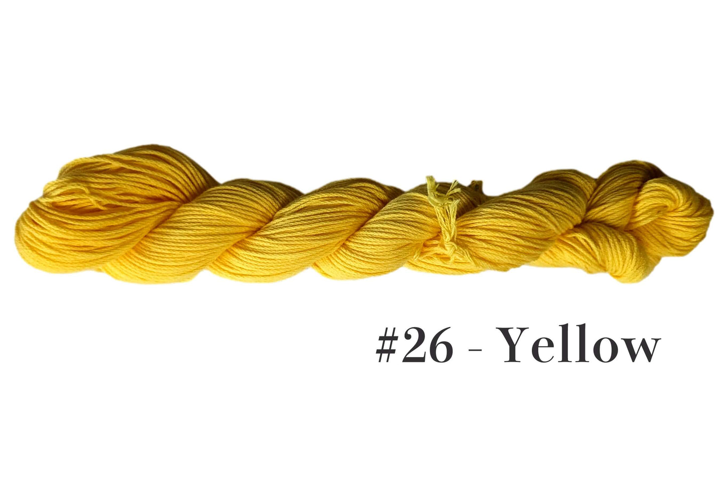 Traditional Sashiko Thread Mono Color Yellow #26 Egyptian Cotton 145m Skein