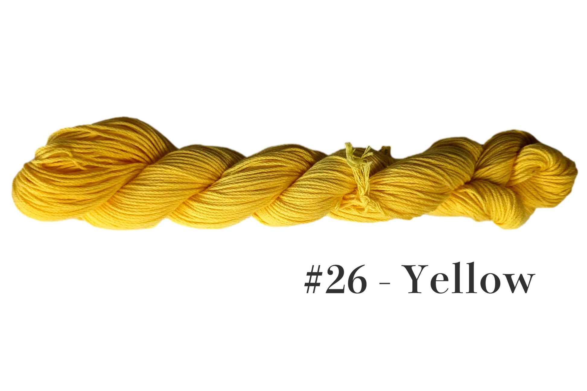 Traditional Sashiko Thread Mono Color Yellow #26 Egyptian Cotton 145m Skein