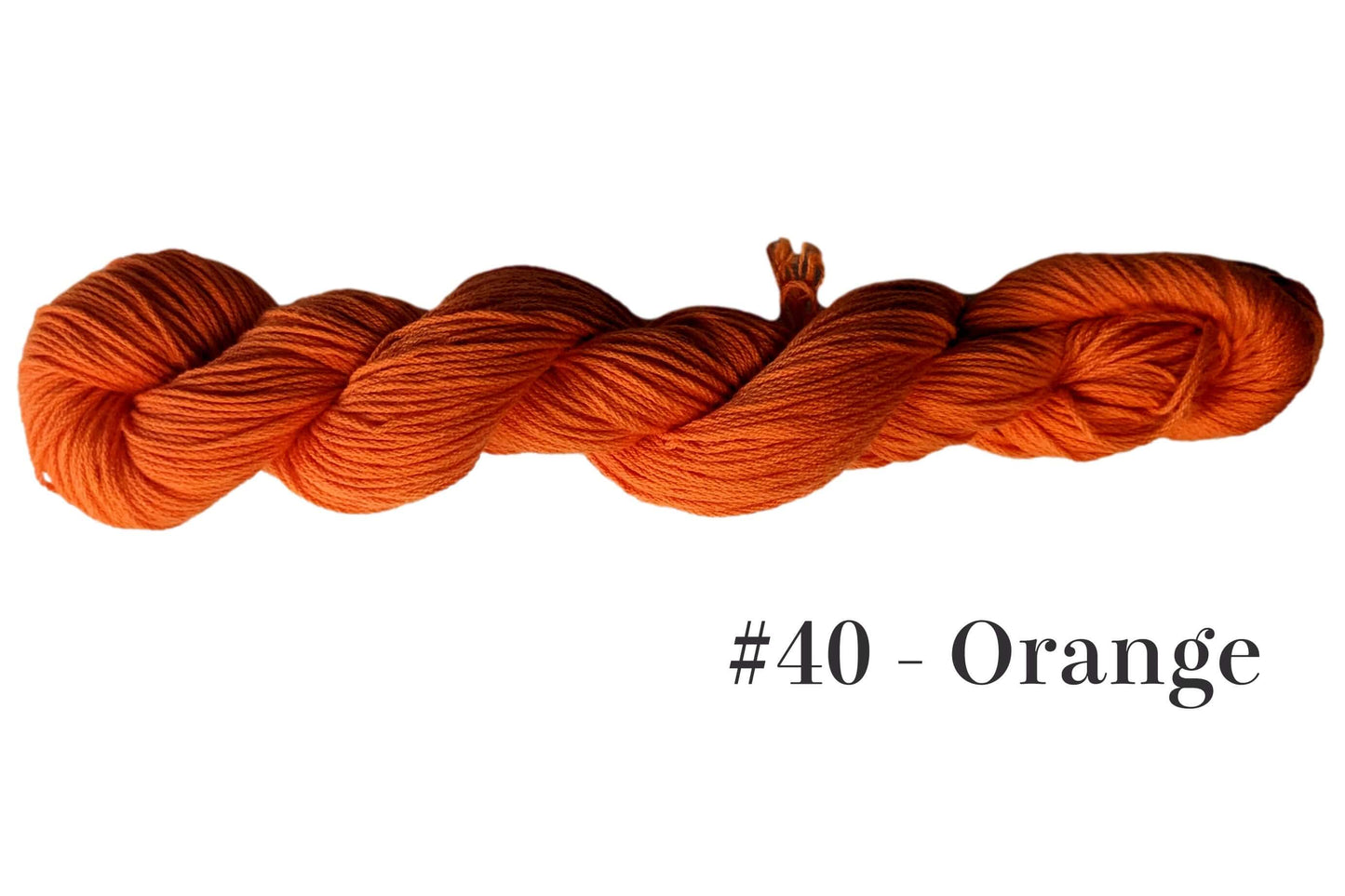 Traditional Sashiko Thread #40 - Orange, made in Japan, 145m skein, 100% Egyptian cotton.