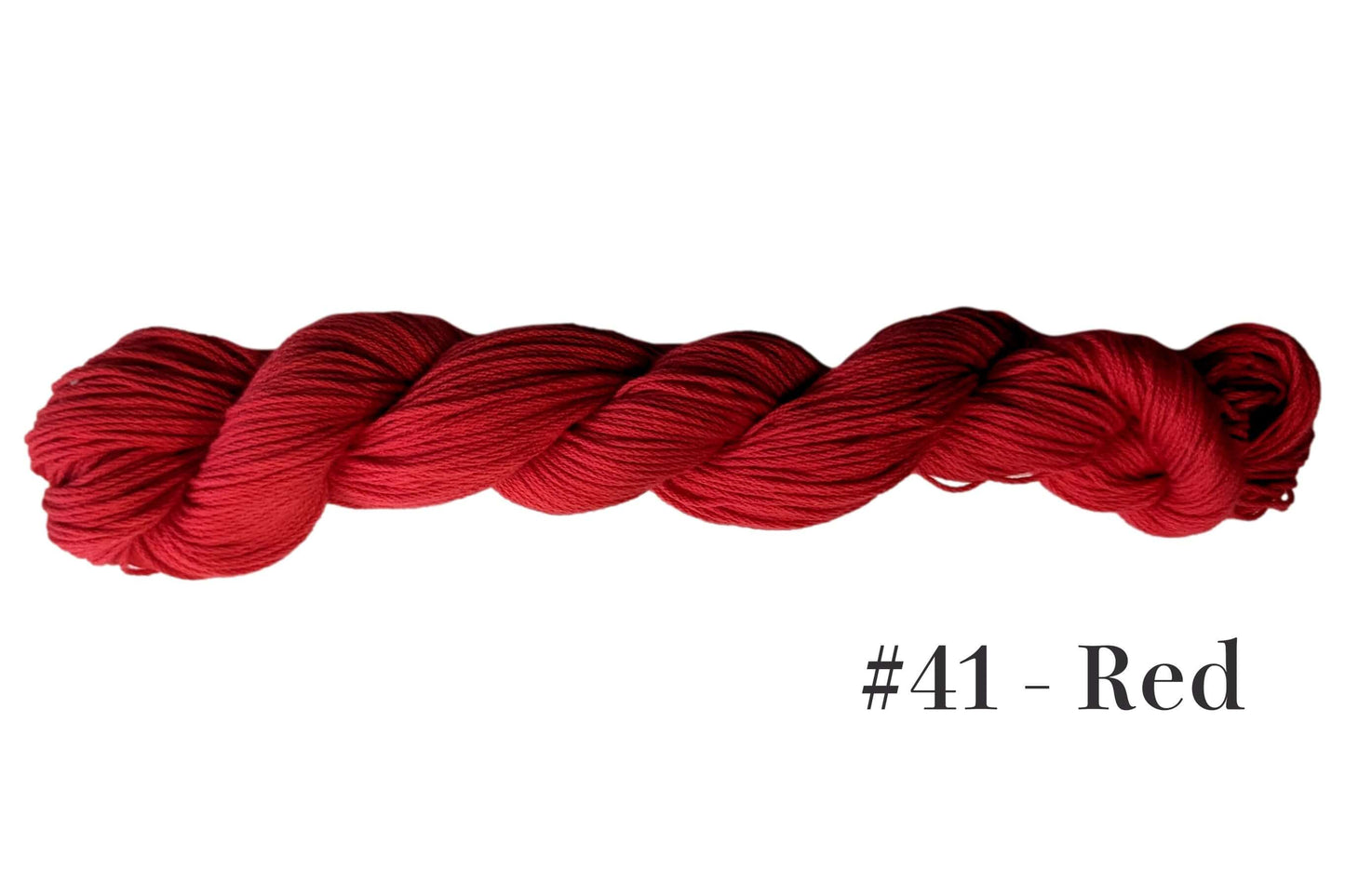 Traditional Sashiko Thread #41 in Red - Egyptian Cotton, 145 meters, 26g skein