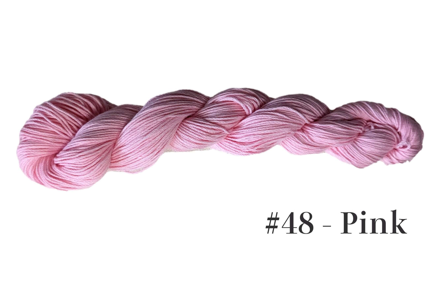 Traditional Sashiko Thread Mono Color #48 Pink Skein Egyptian Cotton 145 meters