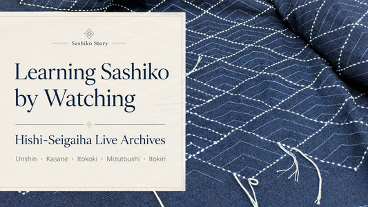 Learning Sashiko by Watching — Hishi-Seigaiha Live Archives