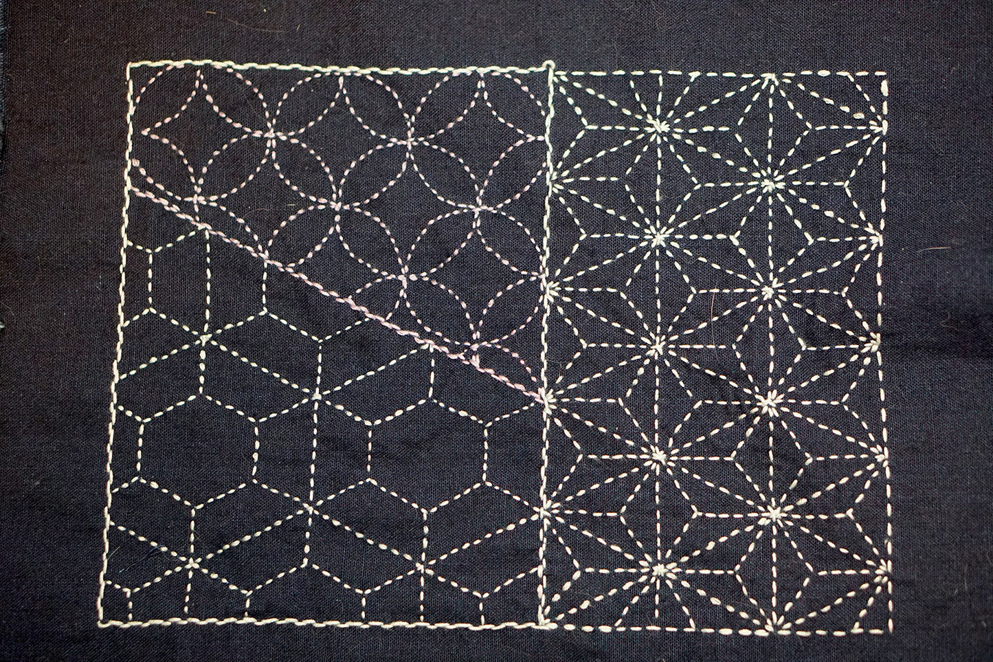 Fabric for Sashiko - Keiko Design Pattern (19) - Sashiko Practice Package Available