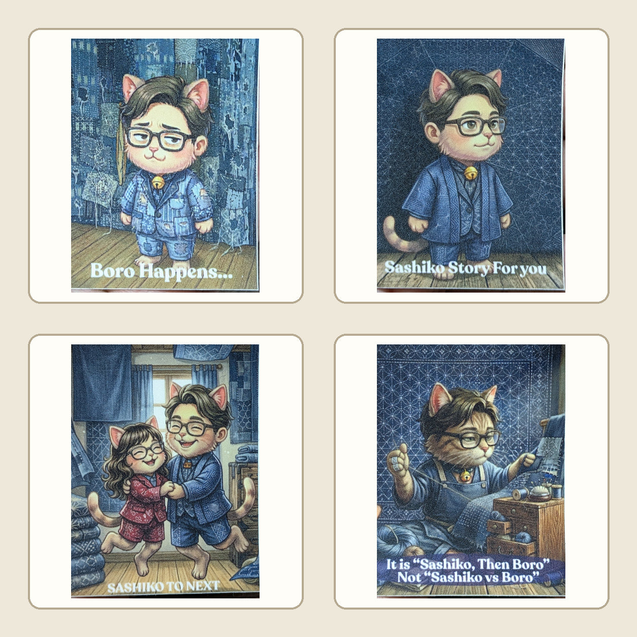 Sashiko Story Stickers - A Meaningful Message for the world.