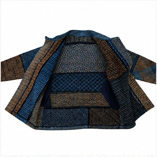 Hitomezashi Blue Jacket 25 | Keiko Futatsuya